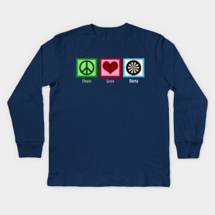 Peace Love Darts Kids Long Sleeve T-Shirt